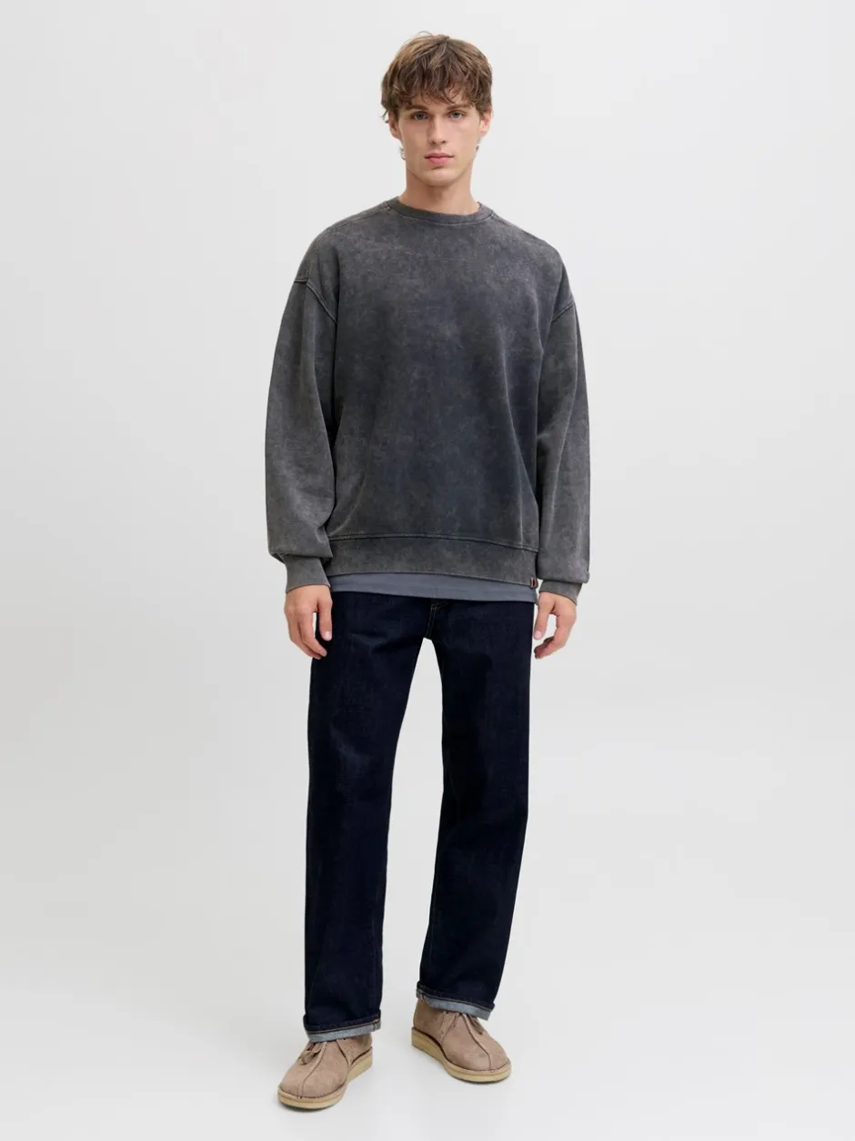 Clearance R.D.D. Royal Denim Division Dawson Overdye Crew Neck Sweatshirt, , XXL Black