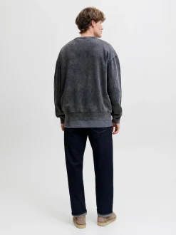 Clearance R.D.D. Royal Denim Division Dawson Overdye Crew Neck Sweatshirt, , XXL Black