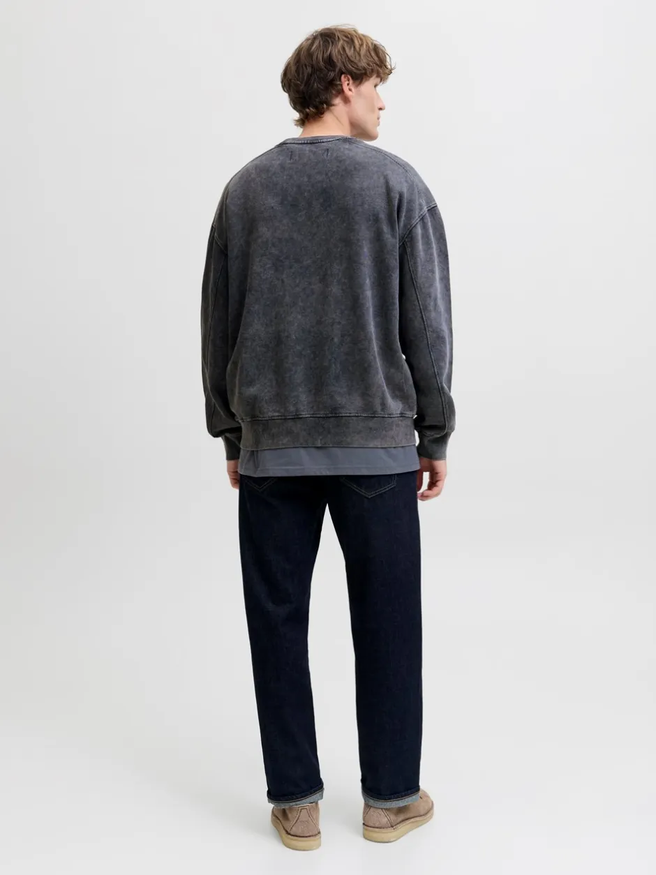 Clearance R.D.D. Royal Denim Division Dawson Overdye Crew Neck Sweatshirt, , XXL Black