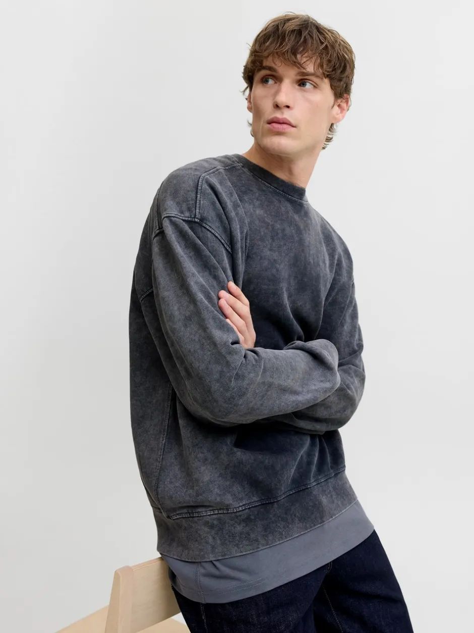 Clearance R.D.D. Royal Denim Division Dawson Overdye Crew Neck Sweatshirt, , XXL Black