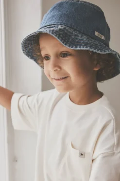 Hot Huttelihut Denim Bøllehat, , 4-6 år Navy Blazer