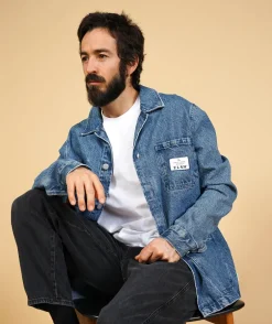 Best ELSK Denim Overshirt, M Nineties Blue