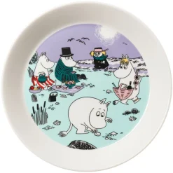 Hot Moomin Arabia Desserttallerken, Ø19 cm Stranddag