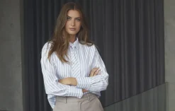 Co'Couture DevinCC Stripe Tie Skjorte, , L*Dame Bluser & Skjorter