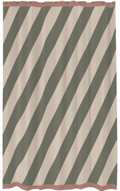 Outlet Mette Ditmer Diagonal Badeforhæng, , 150x200 cm Dark Olive