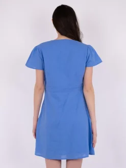 New Neo Noir Diara Linen Kjole, , 40 Dusty Blue