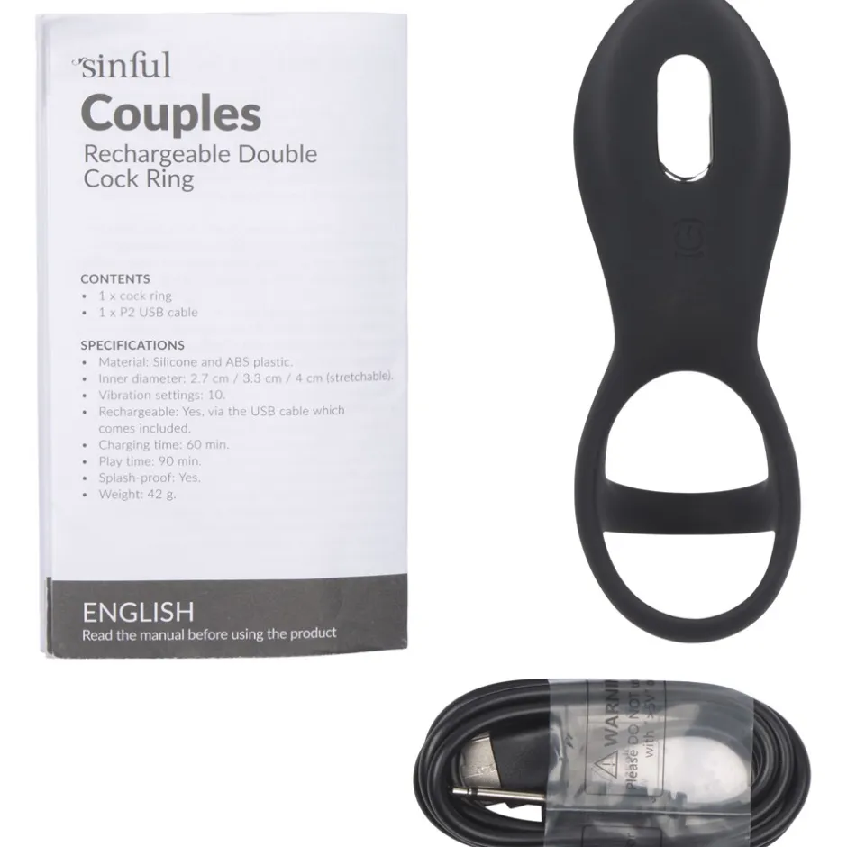 Sinful Dobbelt Penisring* Sexlegetøj