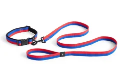 Hot HAY Dog Flat Hundehalsbånd, Red/Blue