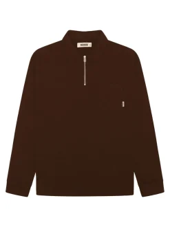 Best Woodbird Dom Half-zip Sweatshirt, , S Brun