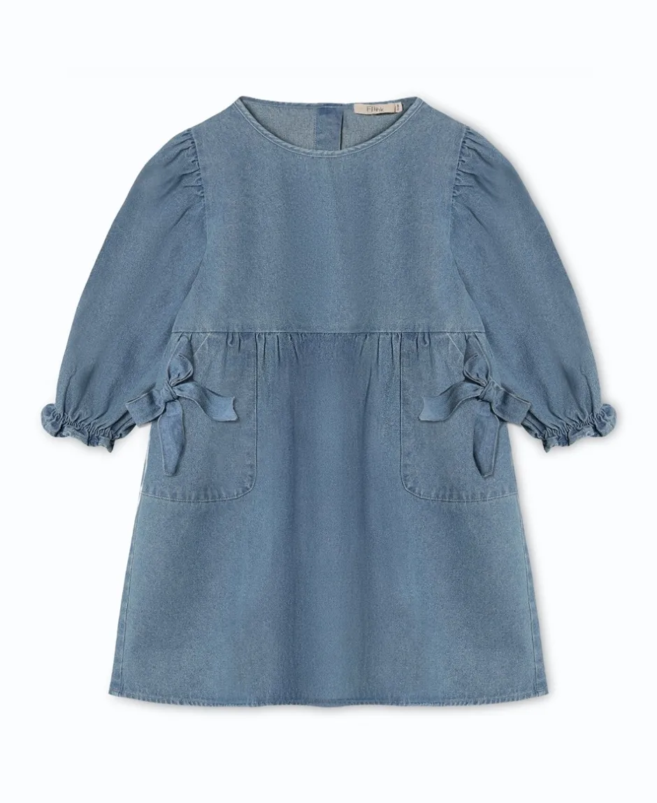 New Fliink Donny Kjole, , 98 cm Medium Denim Blue