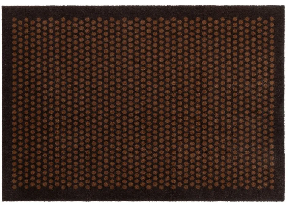 Clearance Tica Copenhagen Dot Gulvmåtte, , 90x130 cm Cognac/Mørkebrun