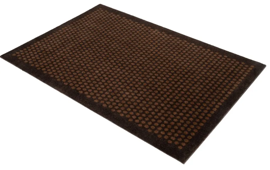 Clearance Tica Copenhagen Dot Gulvmåtte, , 90x130 cm Cognac/Mørkebrun