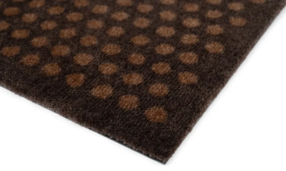 Clearance Tica Copenhagen Dot Gulvmåtte, , 90x130 cm Cognac/Mørkebrun