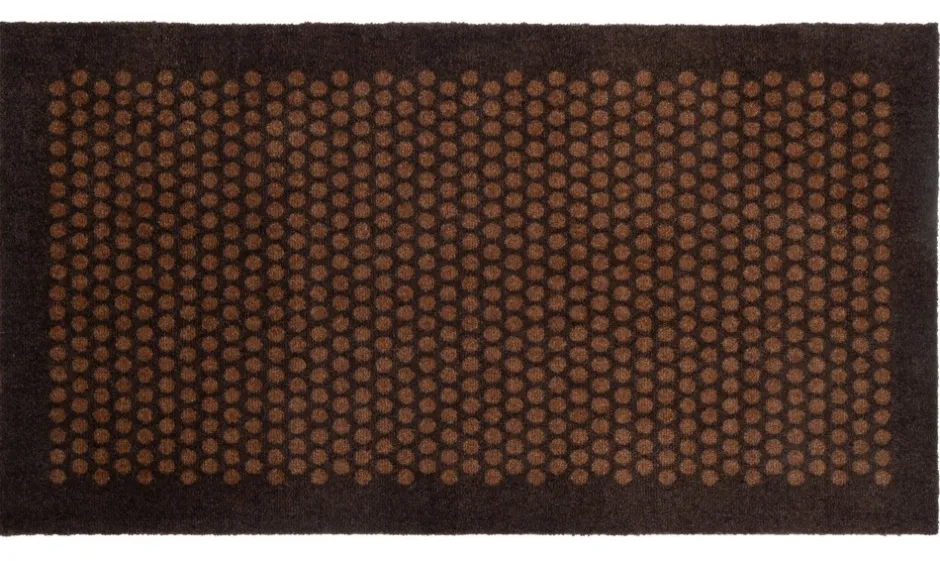 Clearance Tica Copenhagen Dot Gulvmåtte, , 67x120 cm Cognac/Mørkebrun
