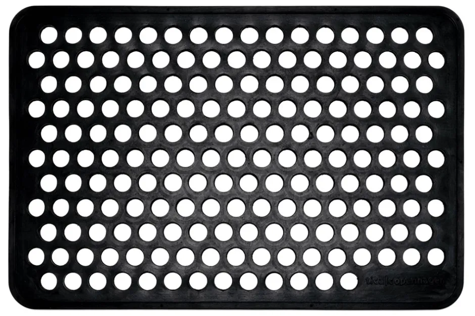Clearance Tica Copenhagen Dot Gummi Dørmåtte, , 40x60 cm Black