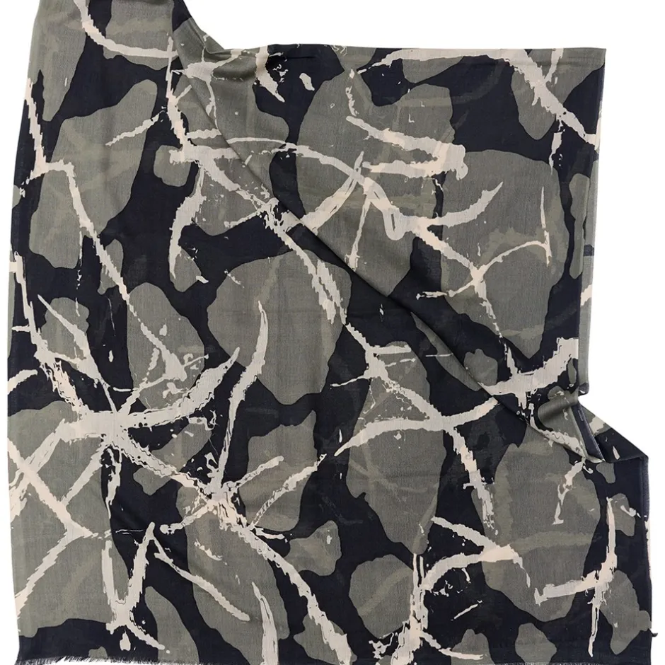 Hot Bella Ballou Dots And Lines Tørklæde, Olive
