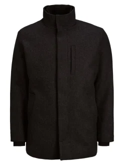 Outlet Jack&Jones Dunham Uld Jakke, , L Dark Grey Melange