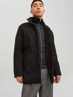 Outlet Jack&Jones Dunham Uld Jakke, , L Dark Grey Melange