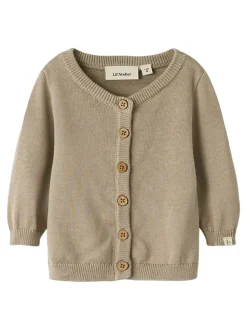 Lil' Atelier Duno Knit Cardigan, , 86 cm Oxford Tan