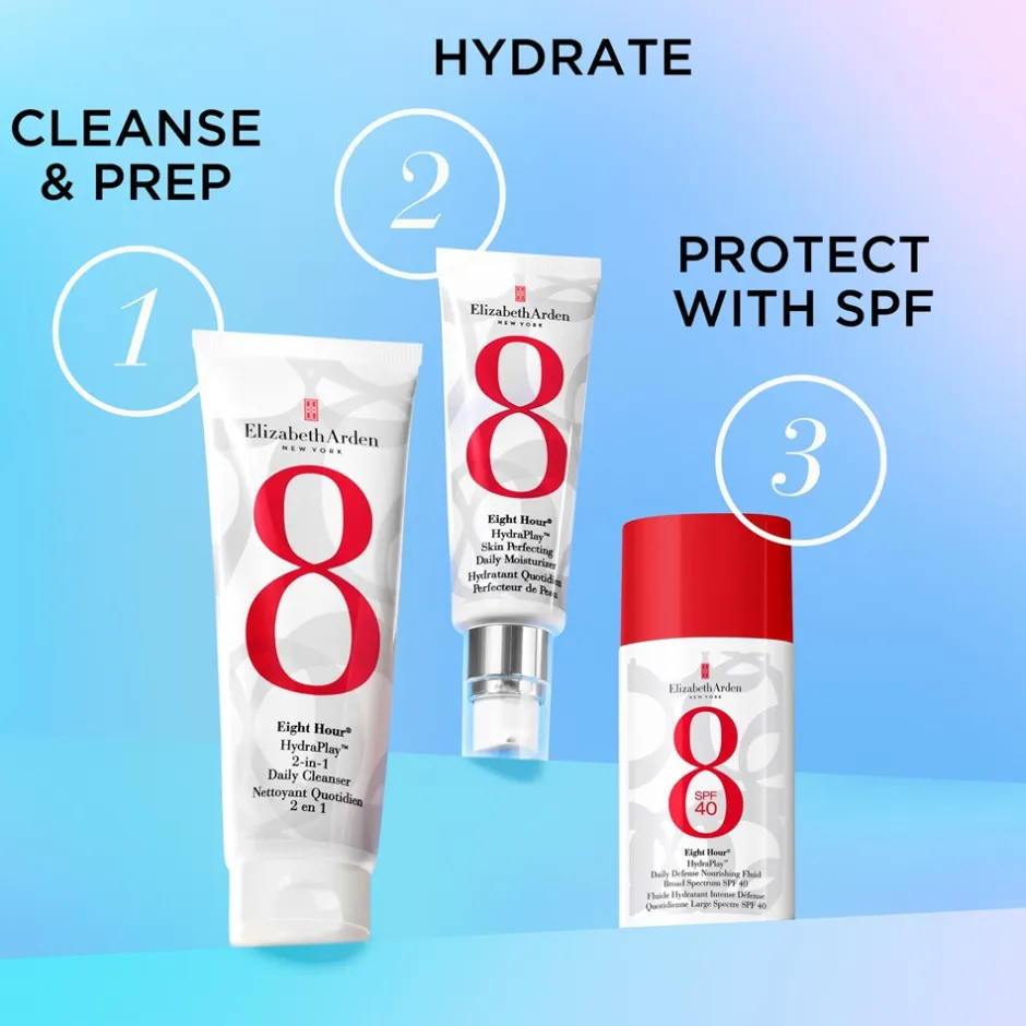 Elizabeth Arden Eight Hour HydraPlay™ Daily Defense Nourishing Fluid, , 50 ml* Solbeskyttelse