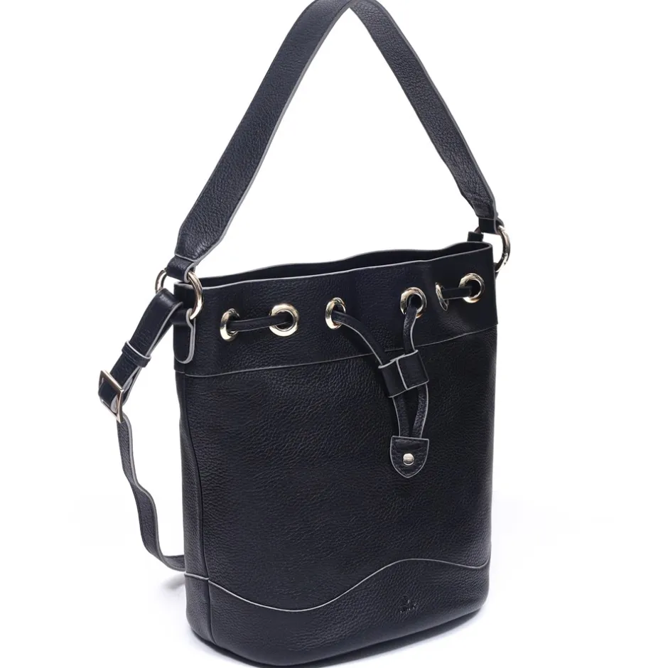 Clearance Adax Elena Bucket Bag, Sort
