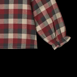 Clearance Wheat Elin Bluse, , 128 cm Red Blue Check