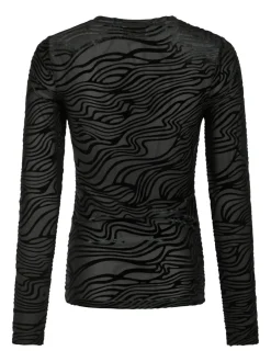 Neo Noir Ella Zebra Burnout Bluse, , 36*Dame Bluser & Skjorter