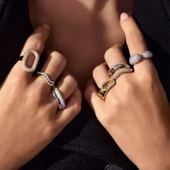 Sif Jakobs Jewellery Ellera Waves Ring, , 56*Dame Ringe