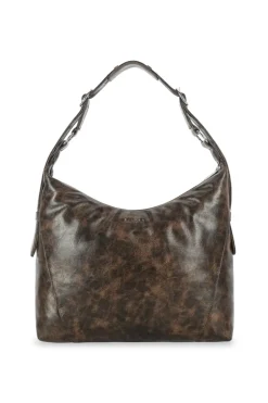 Discount Silfen Ellie Crossbody, Brown Cracked