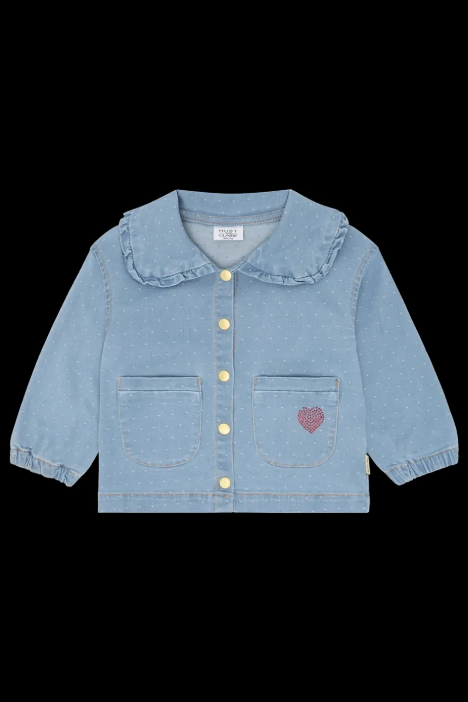 Hust & Claire Ely Dotty Denimjakke, , 116 cm*Børn Overtøj