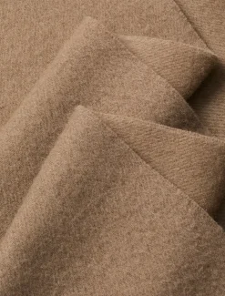 Hot Calvin Klein Emblem Brushed Wool Tørklæde, Walnut