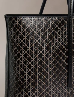 Online Calvin Klein Emblem Tote W/ Pouch, , Onesize Black AOP