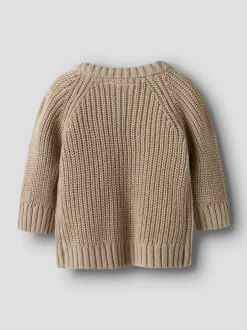 Clearance Lil' Atelier Emlen Baby Cardigan, , 74 cm Oxford Tan