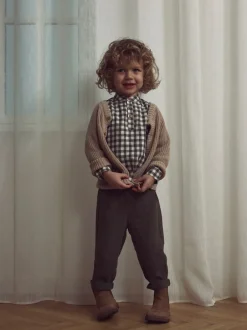 Discount Lil' Atelier Emlen Cardigan, Oxford, 110 cm Oxford Tan