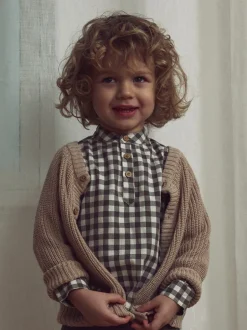 Discount Lil' Atelier Emlen Cardigan, Oxford, 110 cm Oxford Tan
