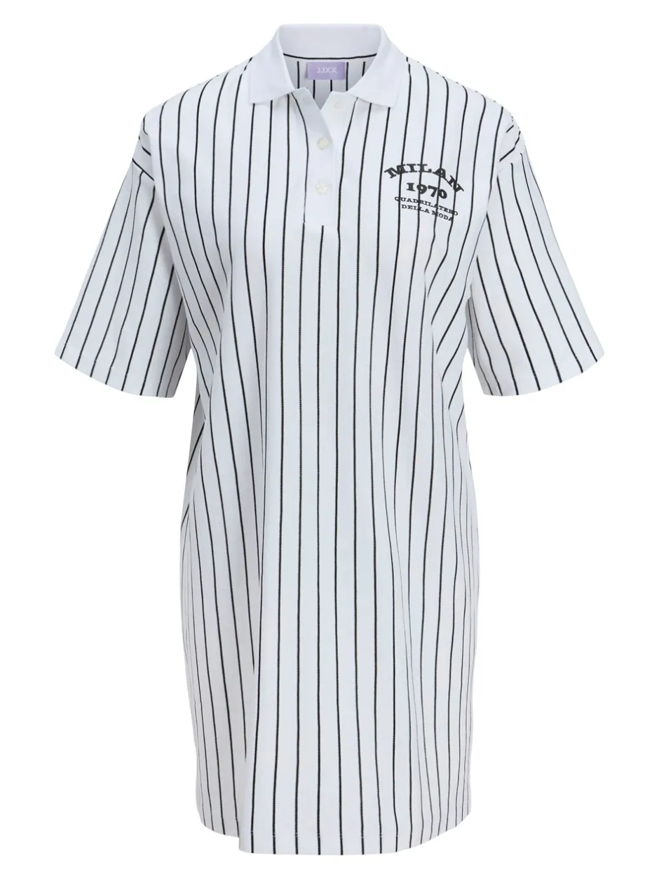 Discount JJXX Emma Polo Kjole, , M Bright White