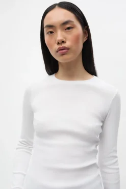 Envii Enally Langærmet T-shirt, , M Bright White