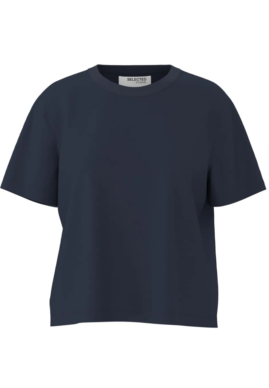 New Selected Women Essential Boxy T-shirt, , S Dark Sapphire