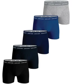 Discount Björn Borg Essential 5-pak Underbukser,Flerfarvet, S Sort/Blå/Melange/Navy Blå