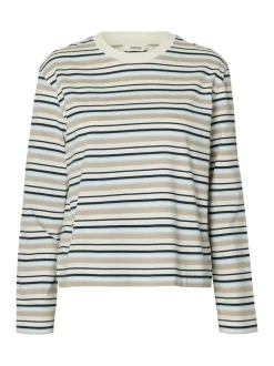 Selected Women Essential Striped Boxy T-shirt, , M*Dame T-Shirts & Toppe