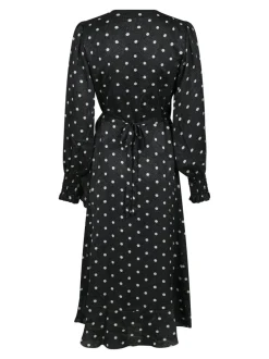 Neo Noir Eva Retro Dot Kjole, , 34 Black