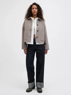 New JJXX Eve Wool Blend Jakke, , M Greige