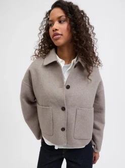 New JJXX Eve Wool Blend Jakke, , M Greige
