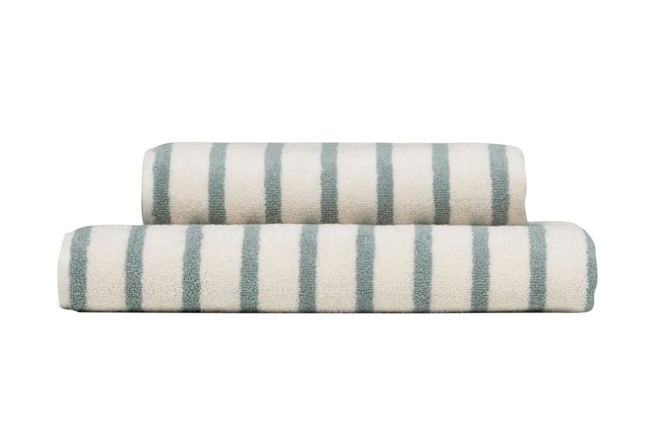 Hot Høie Everyday Stripe Håndklæde, , 70x140 cm Aqua