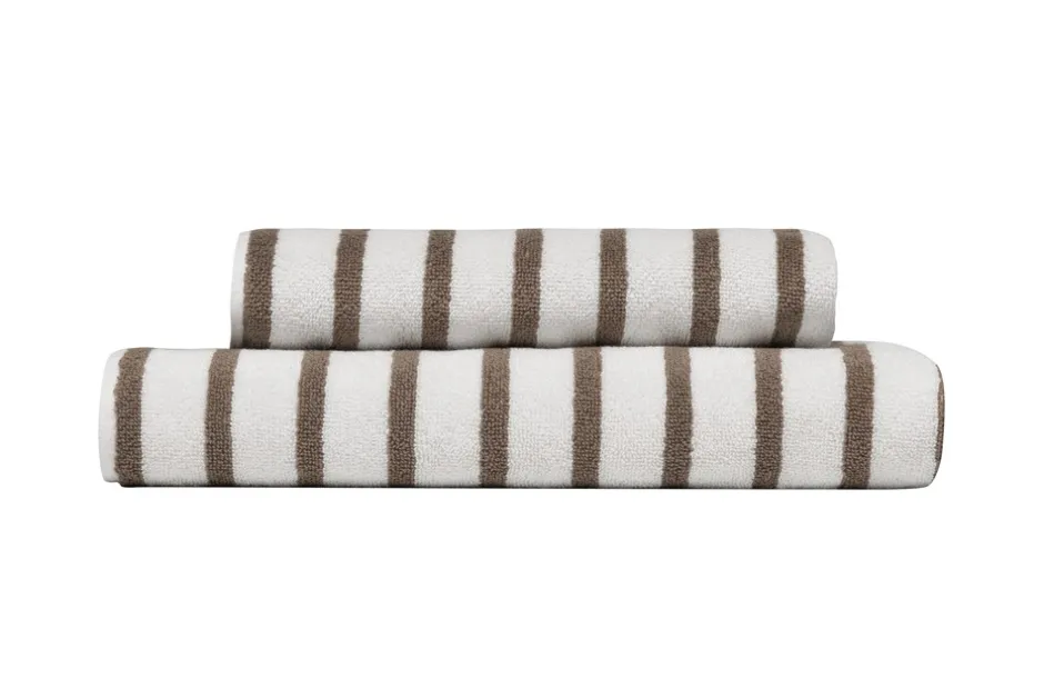 New Høie Everyday Stripe Håndklæde, , 70x140 cm Beige