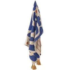 Clearance Bloomingville Eviaya Plaid, , 130x160 cm Blue