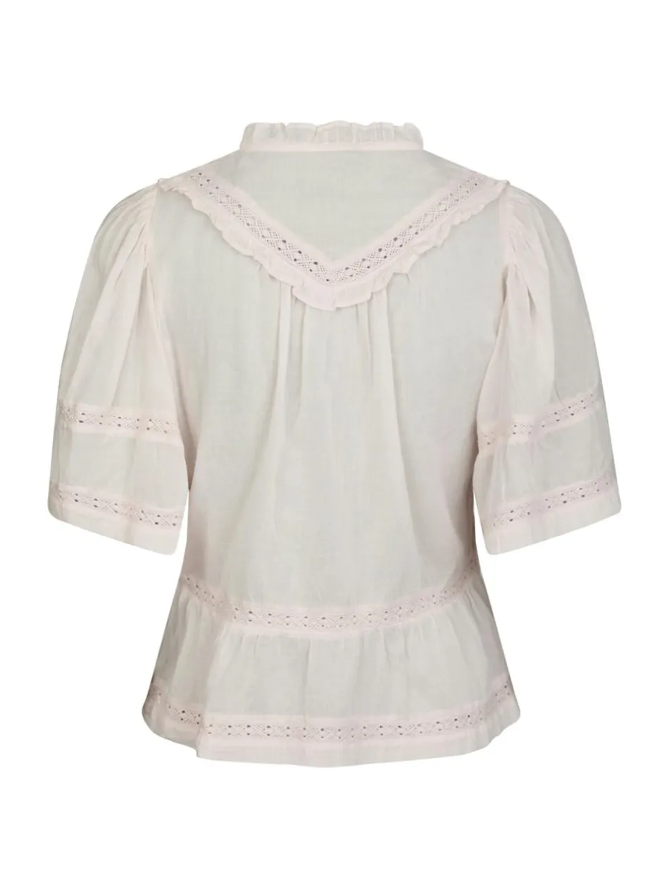 Clearance Neo Noir Evienne S Voile Top, , 36 Light Pink
