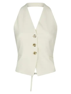 Best Neo Noir Ezza Structure Halterneck Vest, , 40 Off White