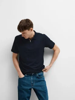 Selected Homme Fave Zip Polo, , XL* T-Shirts & Poloer