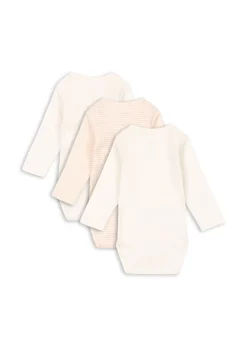 Fanga Fontana Fio Stripe 3-pak Body, , 86 cm Blush Mix